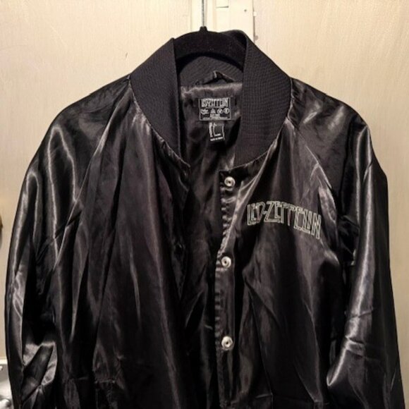 Retro Led Zeppelin Rare Limited Edition Black Satin Bomber / Varsity Tour Jacket - Picture 12 of 16
